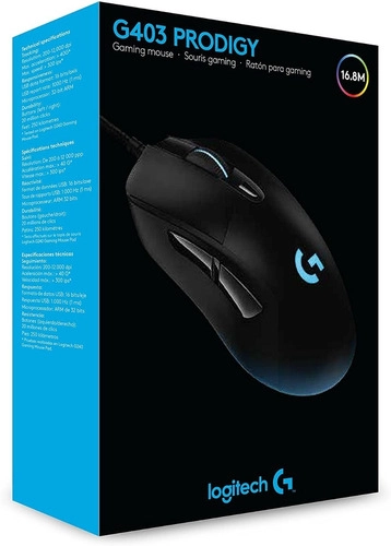MOUSE GAMER LOGITECH G403 WIRED LIGHTSYNC 25K DPI RGB - 5