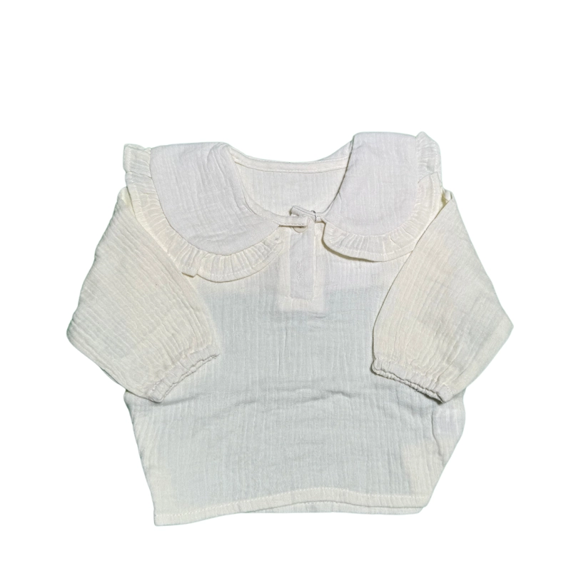 ROPA ALGODON ORGANICO NIÑAS RECIEN NACIDAS 2PCS 73 CM BLANCO - 2