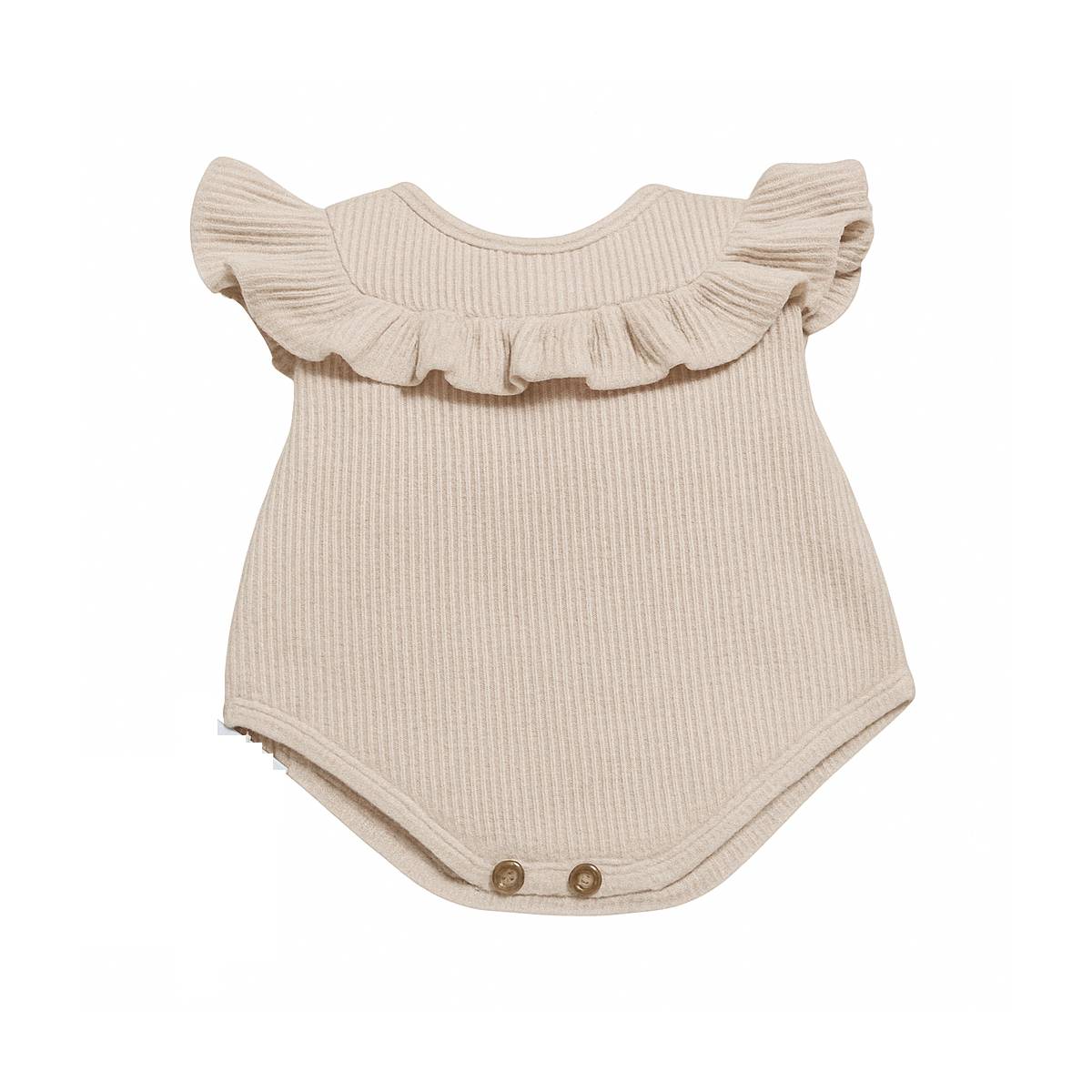 BODY DE ALGODON PARA BEBE TEJIDO A MANO 73 CM BEIGE - 1