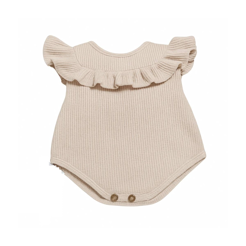 BODY DE ALGODON PARA BEBE TEJIDO A MANO 66 CM BEIGE - 1