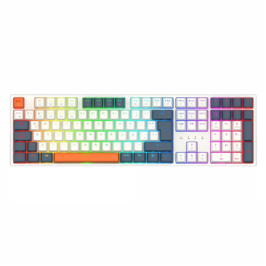 TECLADO REDRAGON TRUNDLE K668WBO RGB USB C SW RED ESPANOL