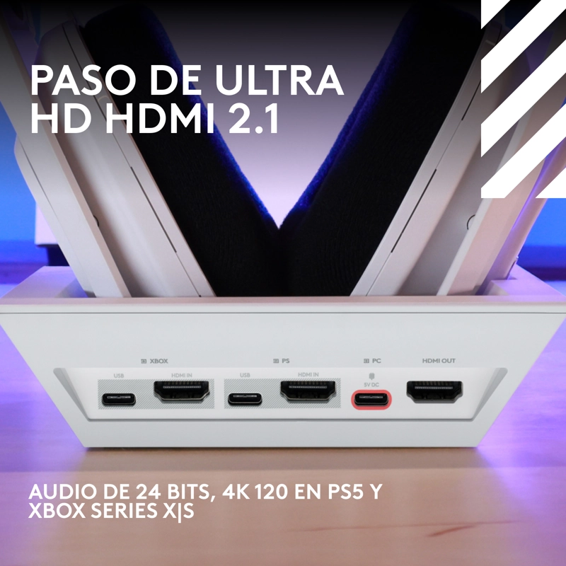 AUDIFONOS GAMER LOGITECH ASTRO A50 X INALAMBRICOS BLANCO - 4