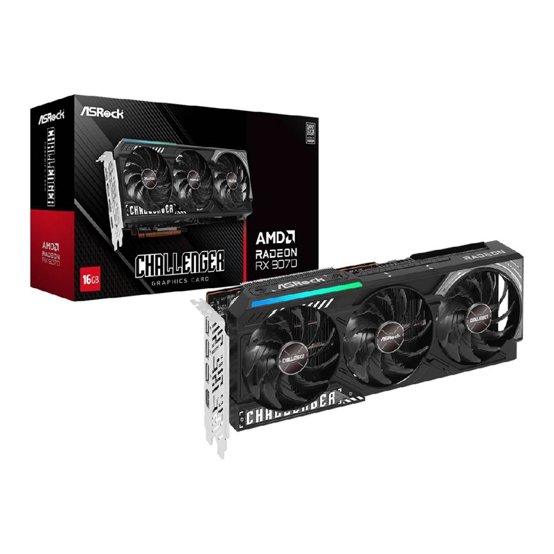 TARJETA DE VIDEO ASROCK RADEON RX 9070 CHALLENGER 16GB - 1