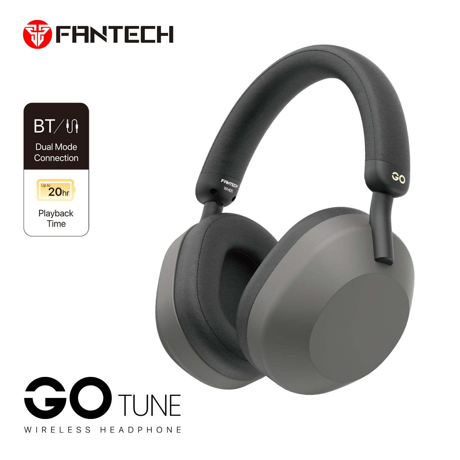 AUDIFONOS INALAMBRICOS FANTECH GO TUNE WH06 BLACK - 2
