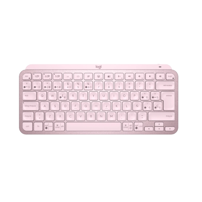TECLADO LOGITECH MX KEYS MINI ROSADO INALAMBRICO BLUETOOTH - 1