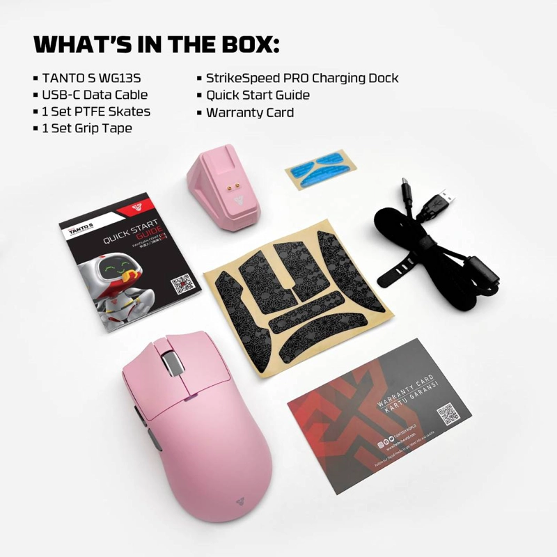 MOUSE FANTECH WG13 S TANTO S PINK - 8