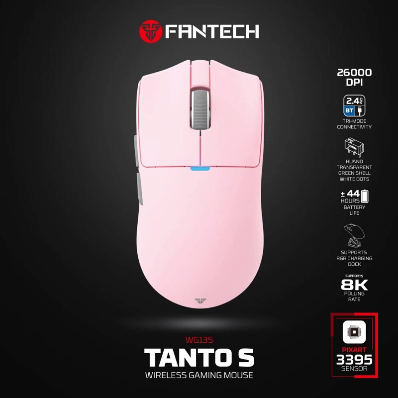 MOUSE FANTECH WG13 S TANTO S PINK - 9