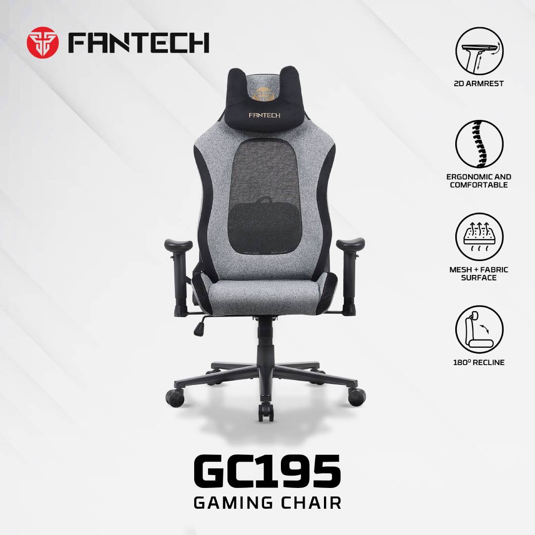 SILLA GAMER FANTECH GC195 GREY - 7
