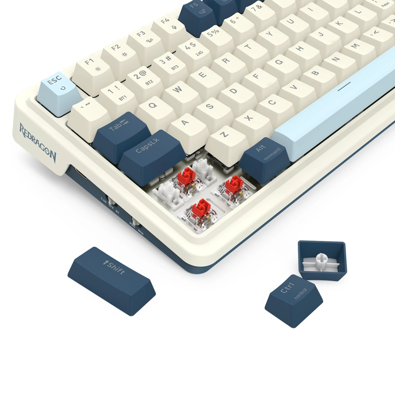 TECLADO REDRAGON EISA PRO K686SP-RGB-PRO-SP BLANCO Y AZUL - 4