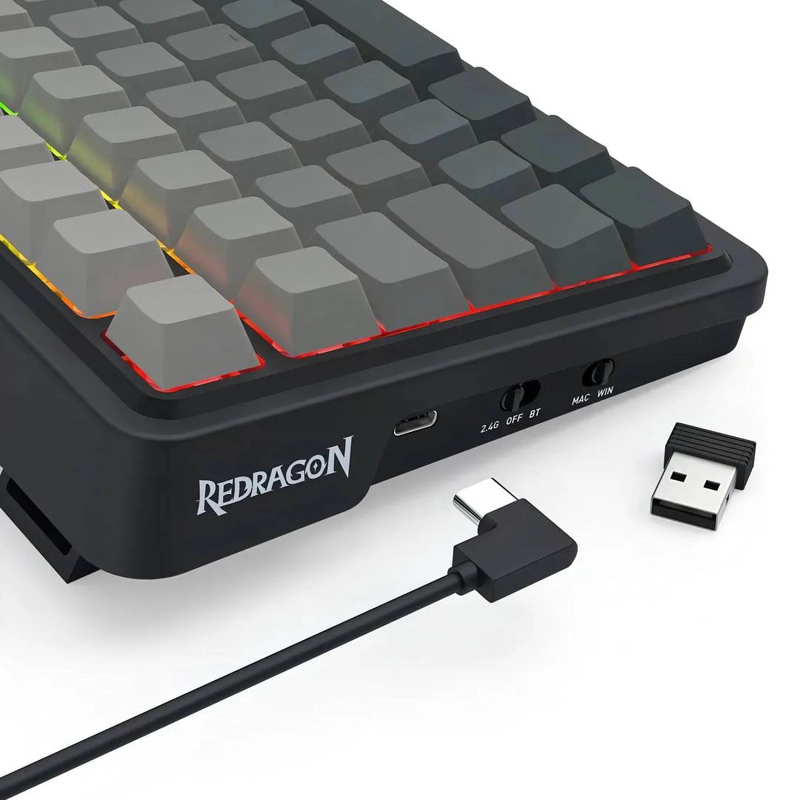 TECLADO REDRAGON EISA MAX K686SP-RGB-MAX GRIS - 5