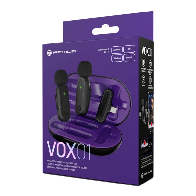 MICROFONO INALAMBRICO PRIMUS PMI-L10BT V0X01, USB TIPO C - 2