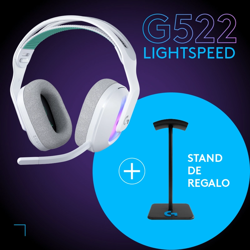 AUDIFONOS INALAMBRICOS LOGITECH G522 LIGHTSPEED BLANCO - 2