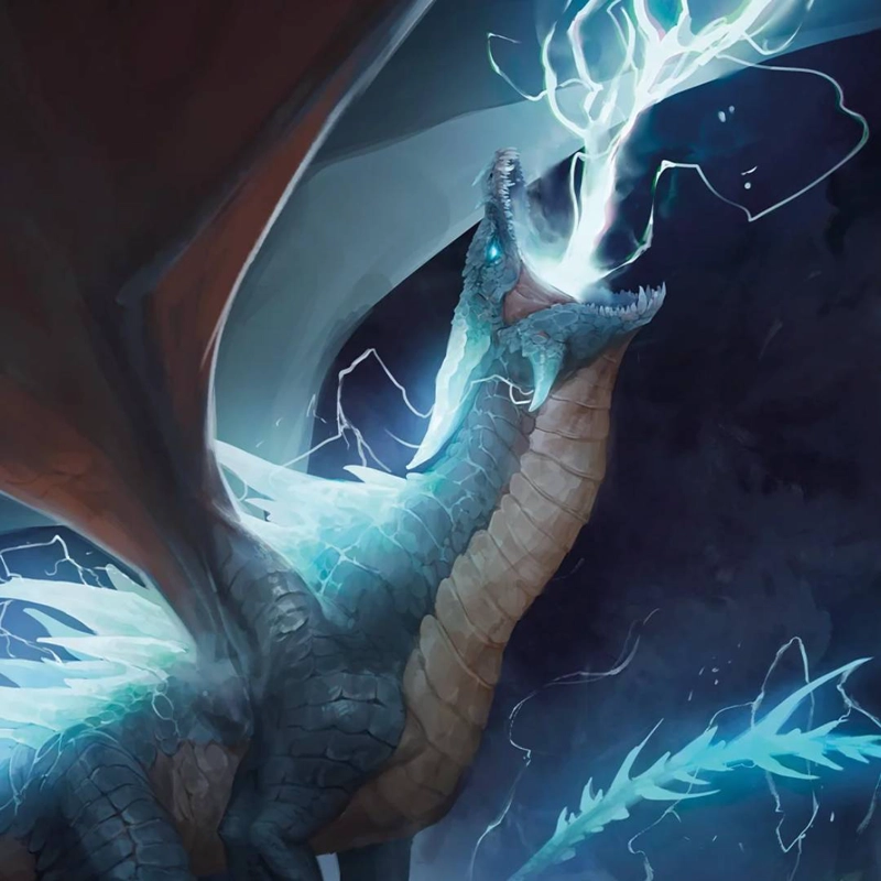 PLAYMAT TOPDECK COLECCION DRAGONES - DRAGON ELECTRICO - 3