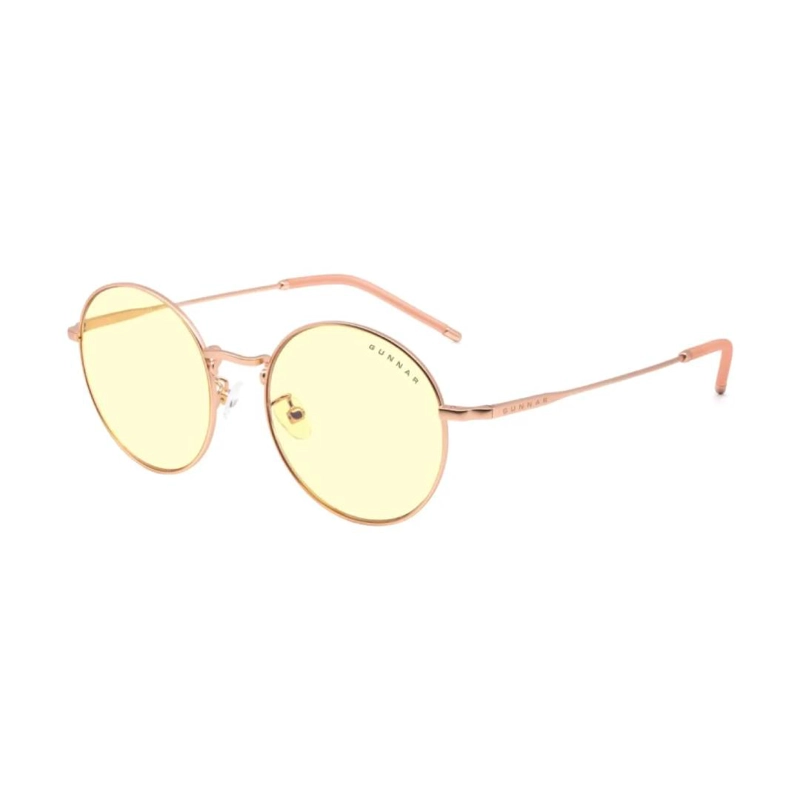 LENTES GAMER GUNNAR ELLIPSE ROSE GOLD AMBER - 1