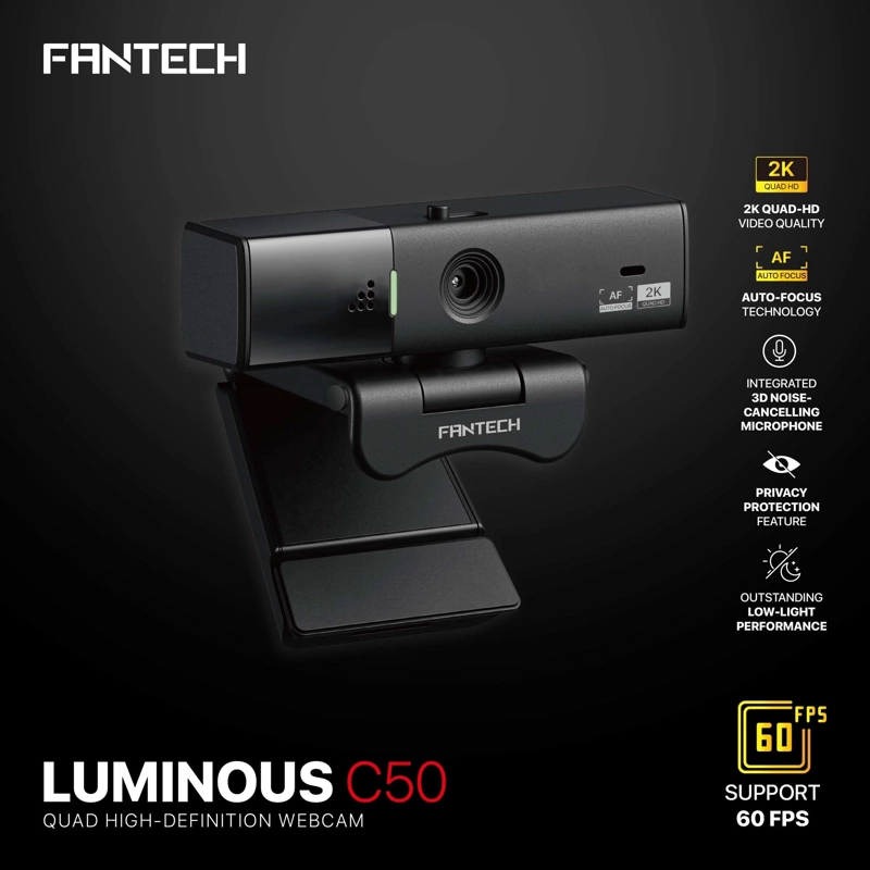 WEBCAM FANTECH C50 LUMINOUS BLACK - 6
