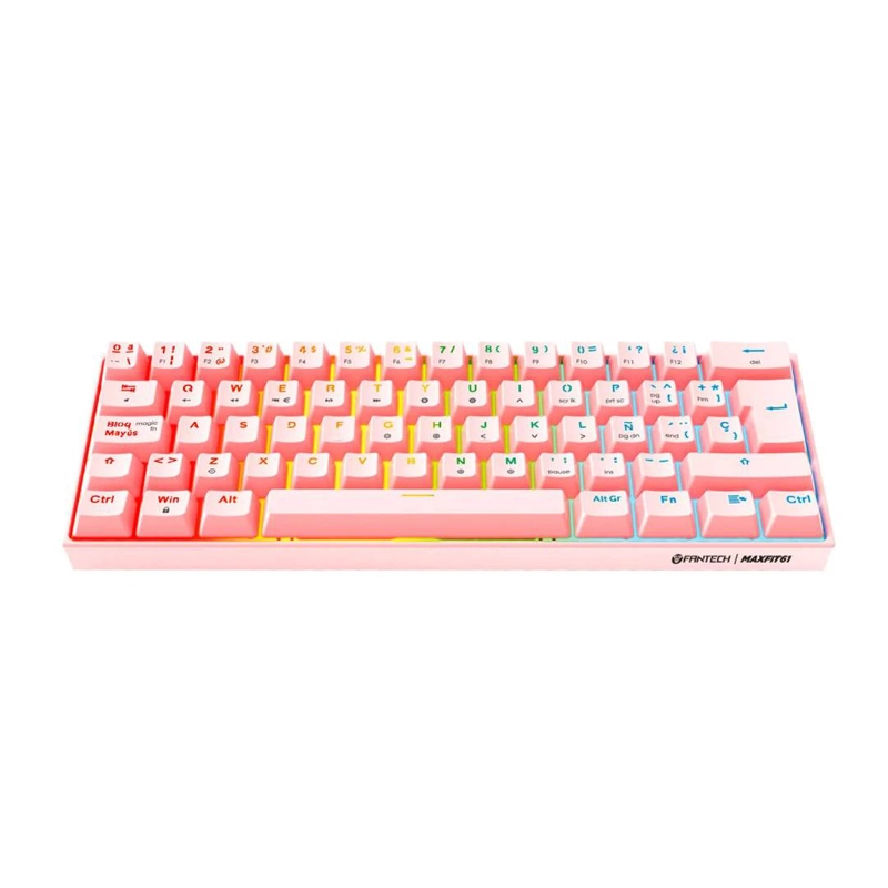 TECLADO FANTECH MK857 MAXFIT61 SAKURA ESPAÑOL SW. RED - 2