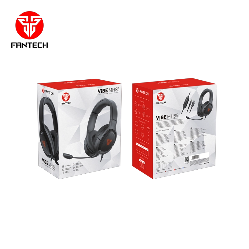 AUDIFONOS GAMER FANTECH VIBE MH85 BLACK JACK 3.5MM - 6