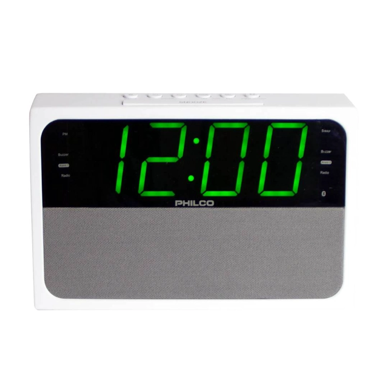 RADIO RELOJ DUAL PHILCO PAR1018BT-GR PANTALLA LED 1.8 - 1