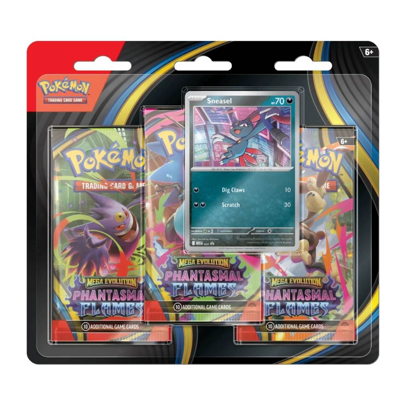 POKEMON MEGA EVOLUTION PHANTASMAL FLAMES 3-PACK BLISTER ESP - 1