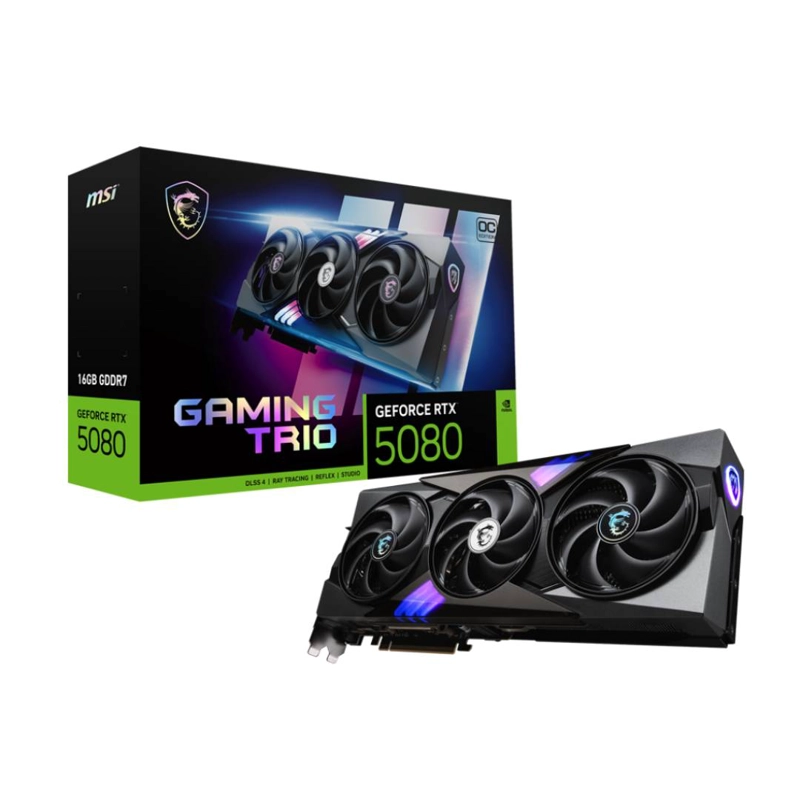 TARJETA DE VIDEO MSI GEFORCE RTX 5080 16G GAMING TRIO OC - 1