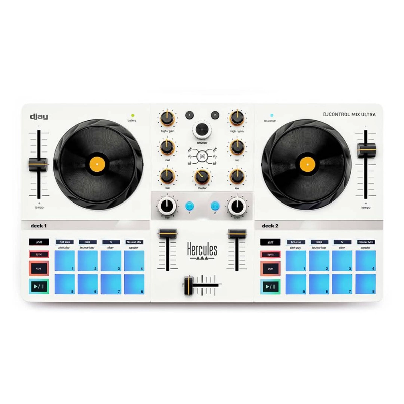 CONTROLADOR DJ HERCULES - DJCONTROL MIX ULTRA BLANCO - 1