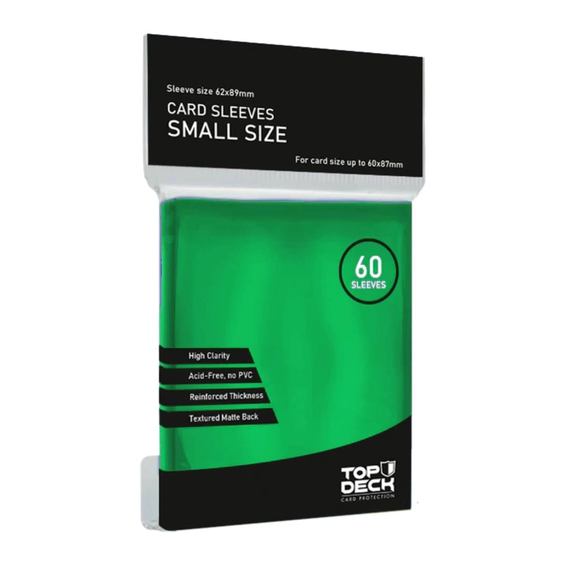 PROTECTORES TOP DECK SMALL VERDE (62X89MM) - 1