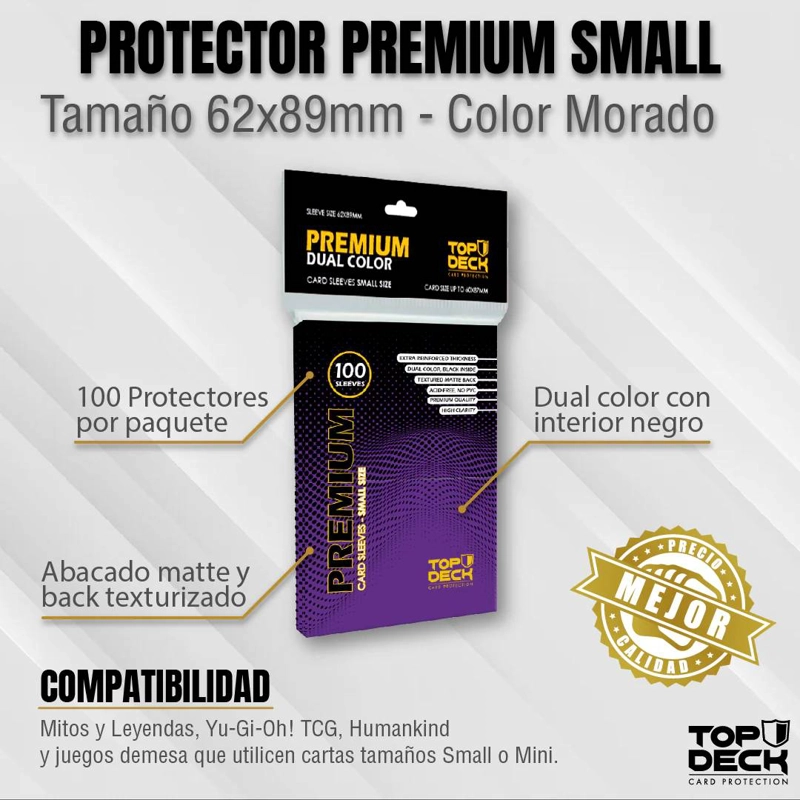 PROTECTORES PREMIUM DUAL COLOR SMALL MORADO (62X89MM) - 2