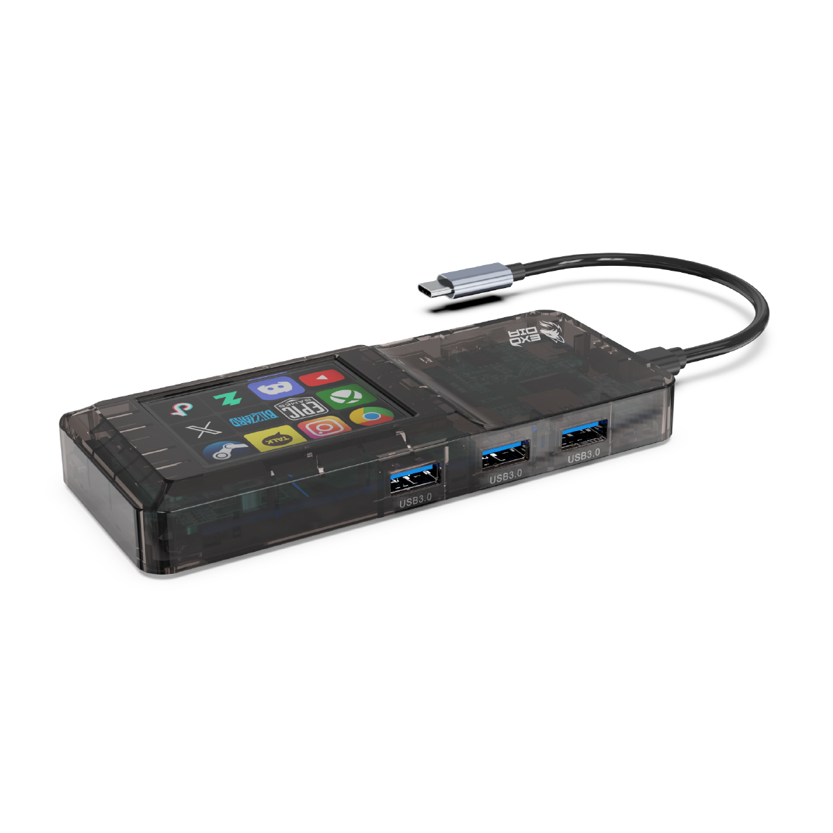 HUB EXODIA AURA H1 CON STREAMDECK TOUCH USB C, 8 EN 1 - 2