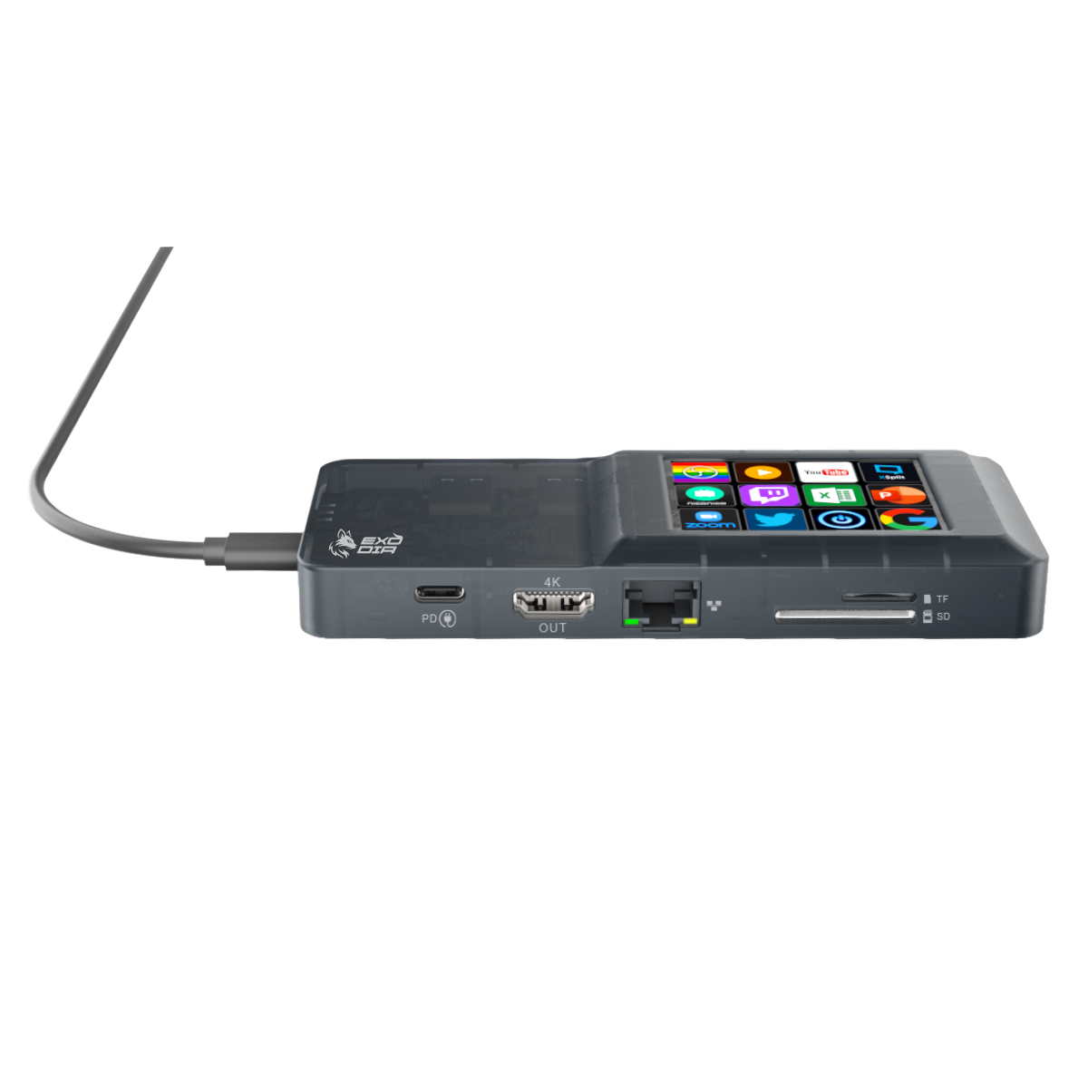 HUB EXODIA AURA H1 CON STREAMDECK TOUCH USB C, 8 EN 1 - 3