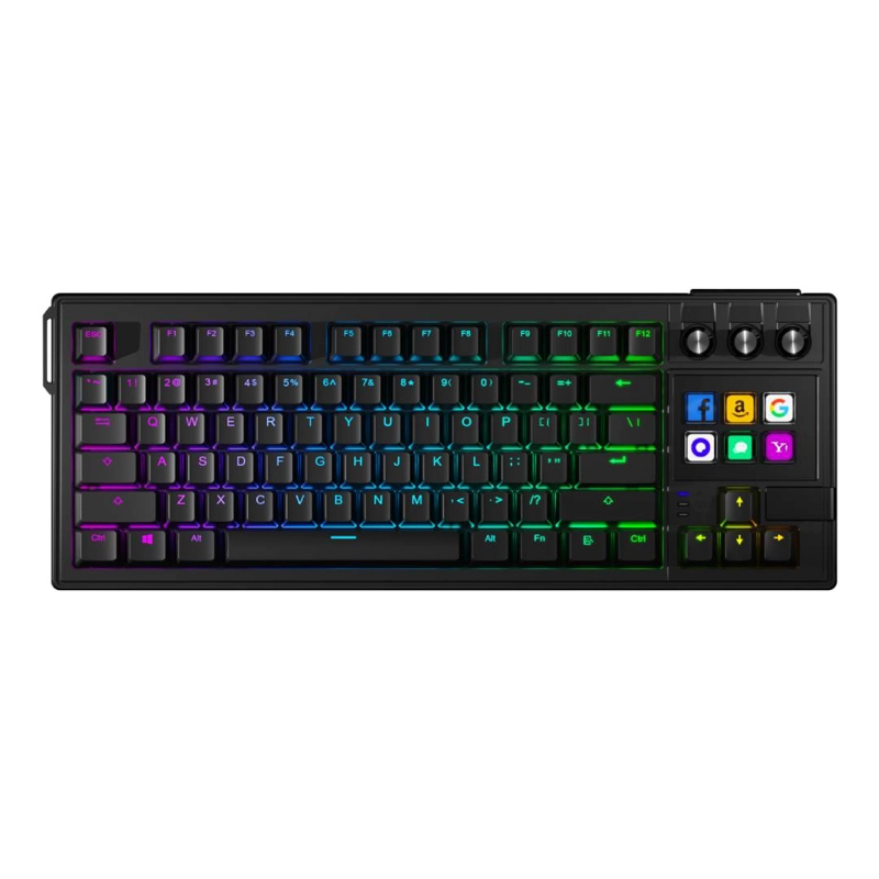 TECLADO EXODIA MANTRA K1 CON STREAMDECK NEGRO SW RED RGB - 1