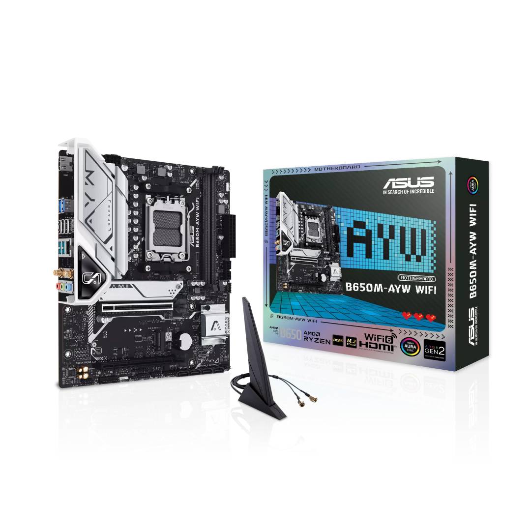 PLACA MADRE ASUS B650M-AYW WIFI, MATX, AM5