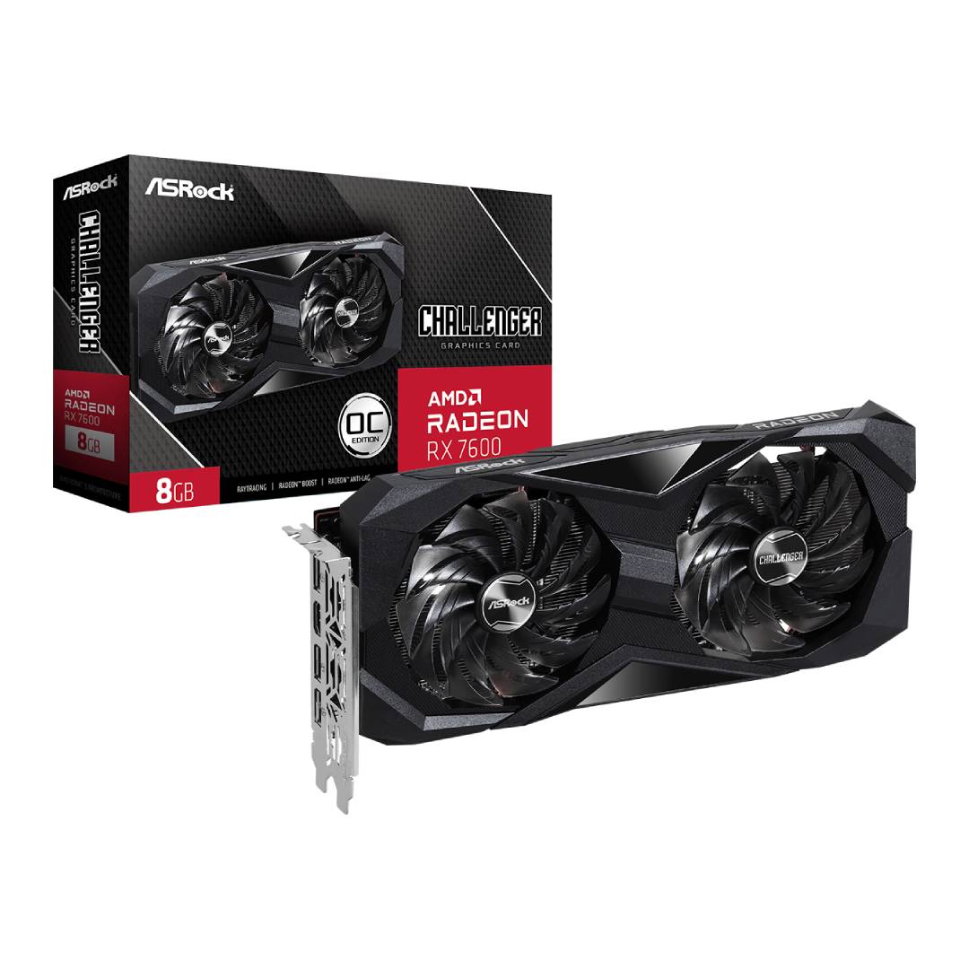 TARJETA DE VIDEO ASROCK RADEON RX 7600 CHALLENGER 8GB OC - 1