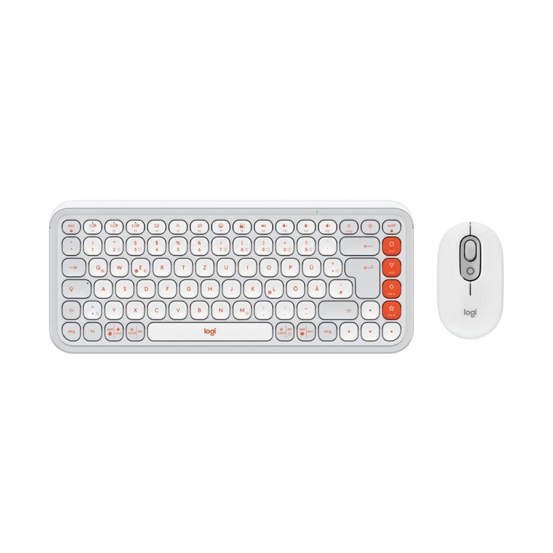 KIT DE TECLADO Y MOUSE INALAMBRICO LOGITECH POP ICON BLANCO - 1