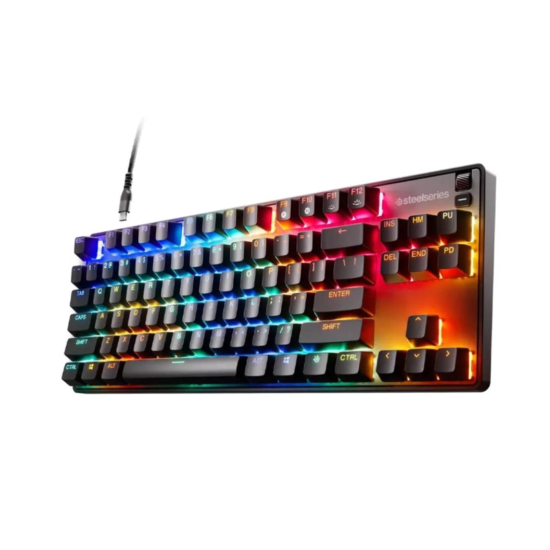 TECLADO GAMER OPTICO STEELSERIES APEX 9 TKL, RGB, NEGRO