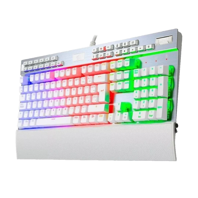 TECLADO REDRAGON YAMA WHITE - SWITCH PURPLE, ESPAÑOL - 2