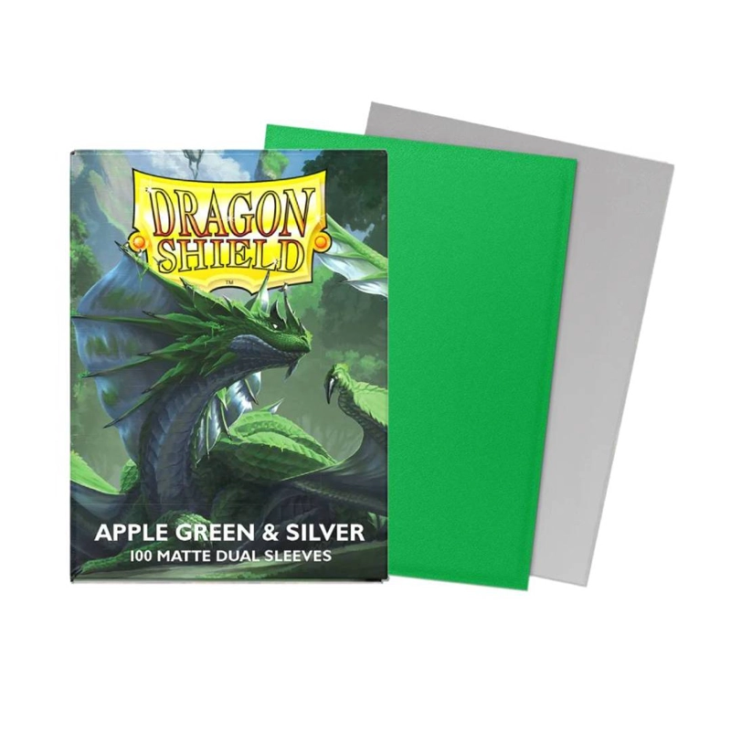 PROTECTOR DRAGON SHIELD STRD DUAL MATTE APPLE GREEN & SILVER - 1