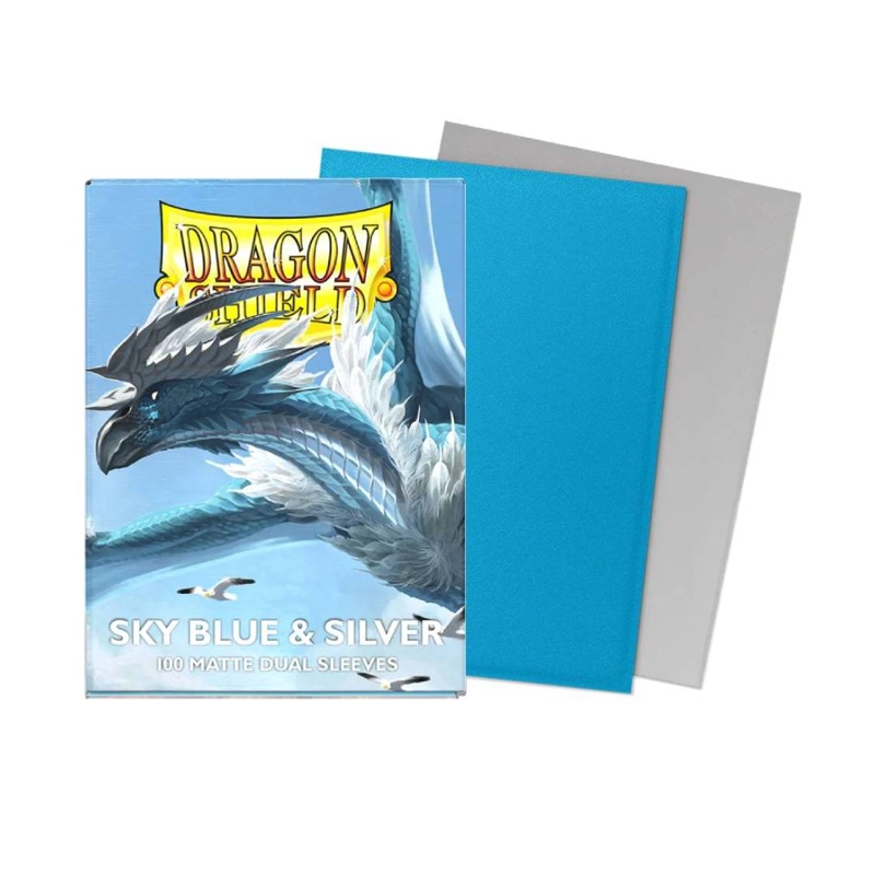 PROTECTOR DRAGON SHIELD STNDARD DUAL MATTE SKY BLUE & SILVER - 1