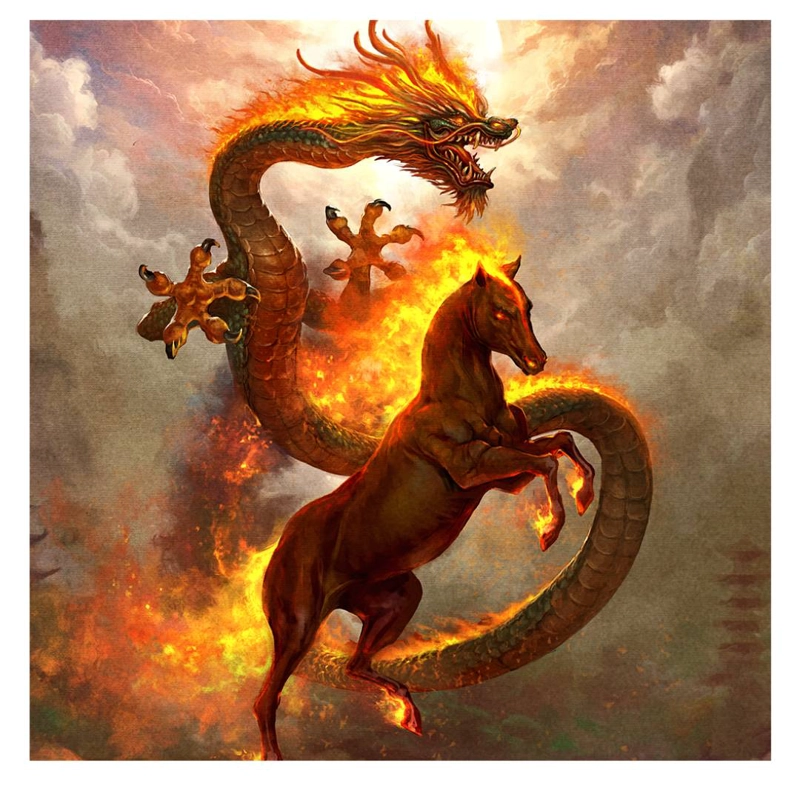 PLAYMAT DRAGON SHIELD FIRE HORSE 2026 ART, LIMITED EDITION - 3