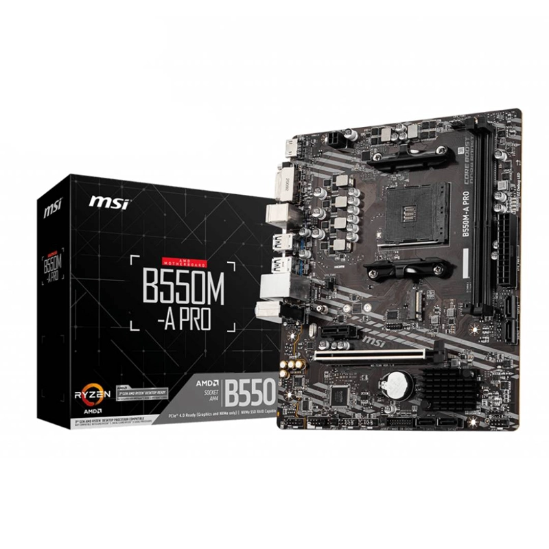 PLACA MADRE MSI B550M-A PRO, MICRO ATX, AM4, DDR4 - 1
