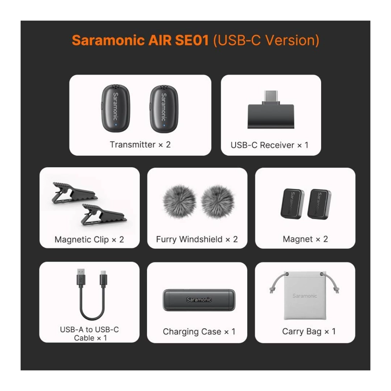 MICROFONO INALAMBRICO DOBLE SARAMONIC AIR SE-01 - 4