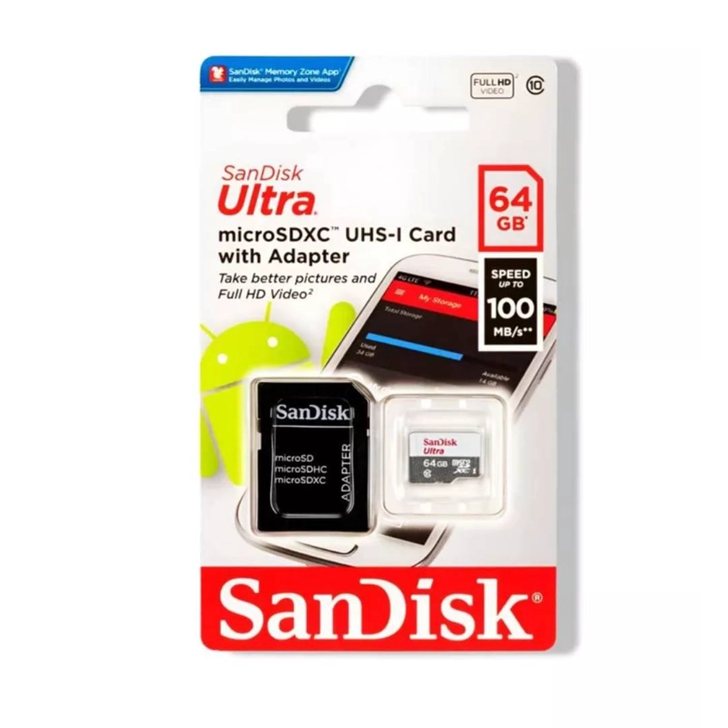 TARJETA DE MEMORIA MICROSDXC SANDISK ULTRA 64 GB UHS-I - 4