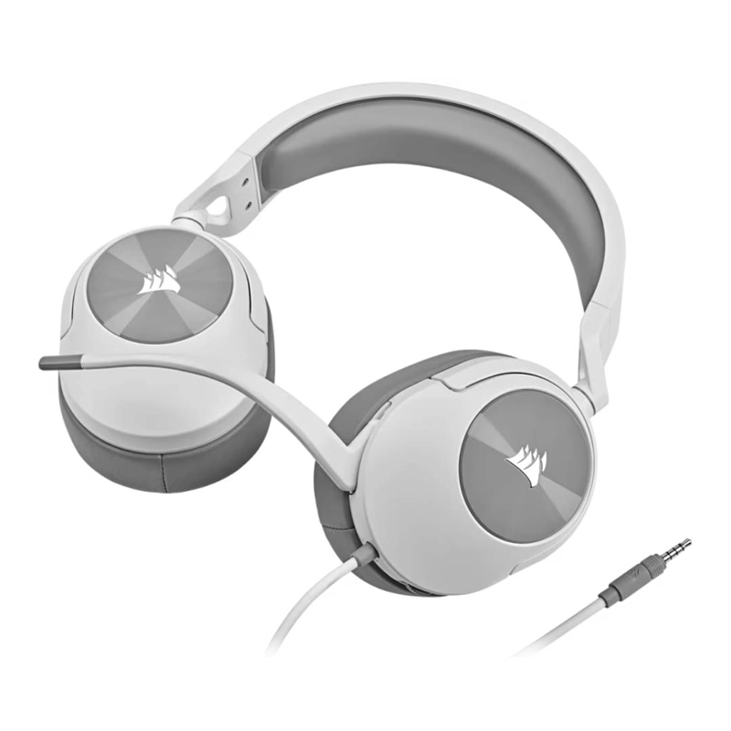 AUDIFONOS GAMER CORSAIR HS55 SURROUND V2 CABLEADOS, BLANCO - 3