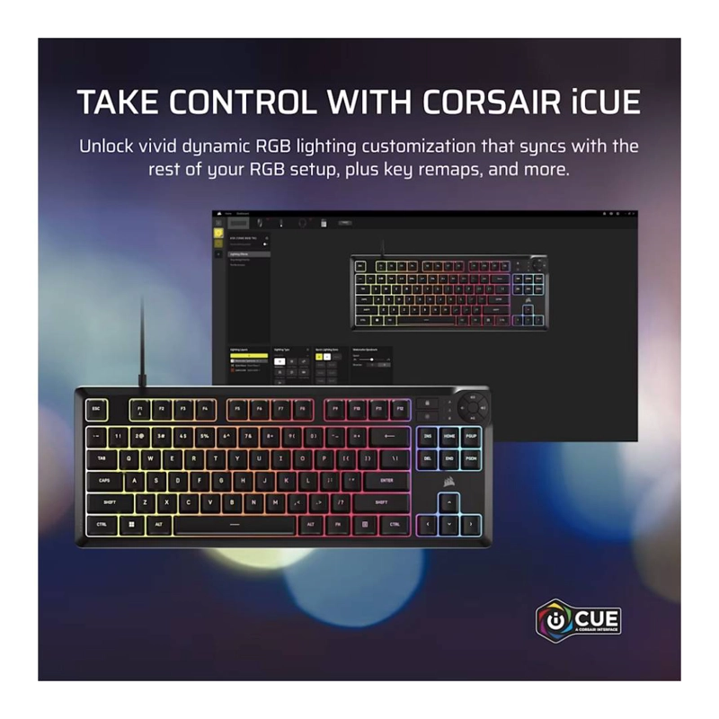 TECLADO GAMER CORSAIR K55 CORE TKL RGB - 4