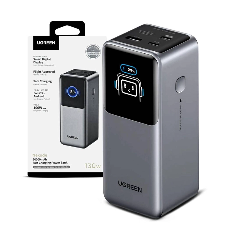 BATERIA PORTATIL UGREEN 20000MAH USB-C 130W CARGA RAPIDA - 2