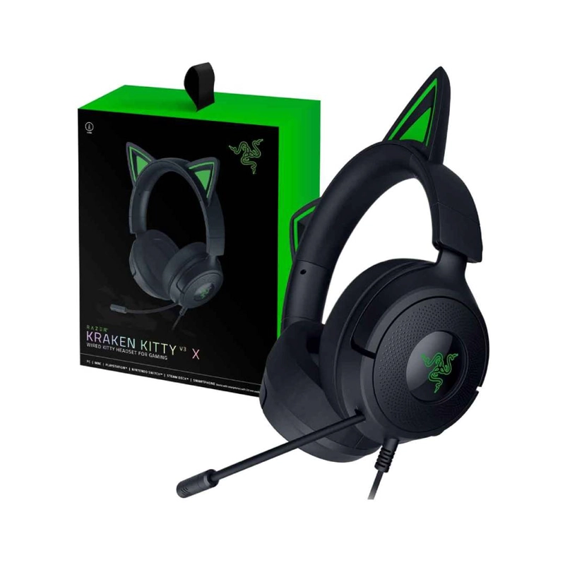 AUDIFONOS GAMER RAZER KRAKEN KITTY V3 X BLACK - 4