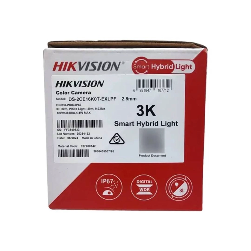 CAMARA DE SEGURIDAD HIKVISION TURBO HD 2MP 2.8MM - 3