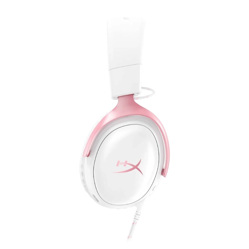 AUDIFONOS GAMER HYPERX CLOUD III CABLEADOS BLANCO/ROSA - 2