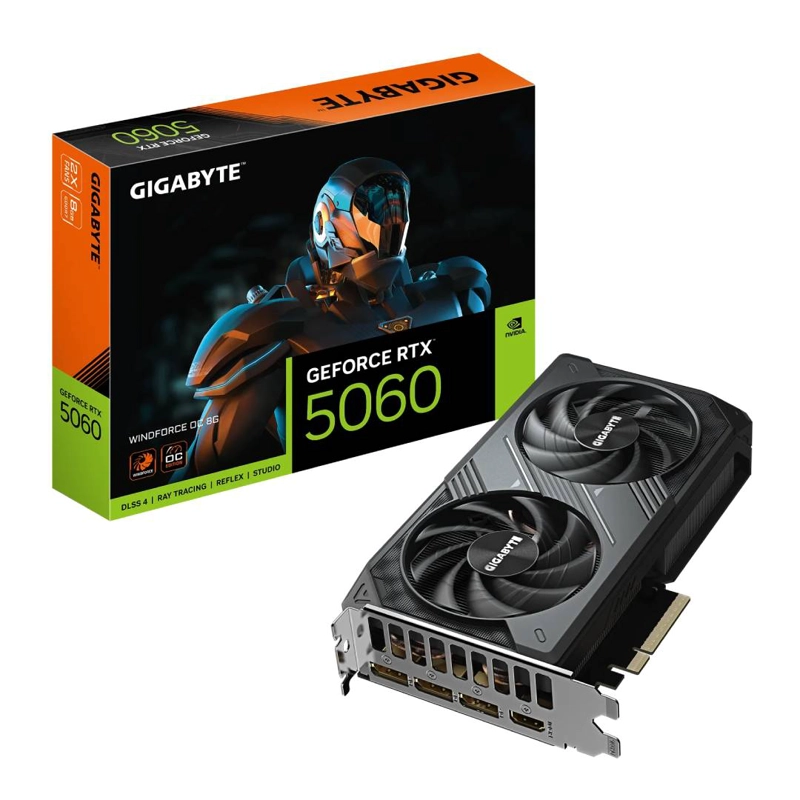 TARJETA DE VIDEO GIGABYTE GEFORCE RTX 5060 WINDFORCE OC 8GB - 1