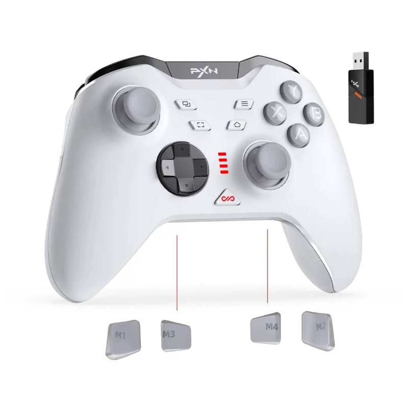 JOYSTICK INALAMBRICO PXN P5 PARA PC, SWITCH, MOBILES, BLANCO - 3