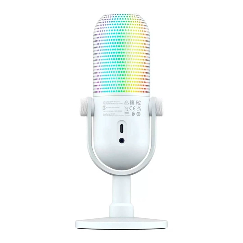 MICROFONO RAZER SEIREN V3 CHROMA MERCURY (WHITE) - 3